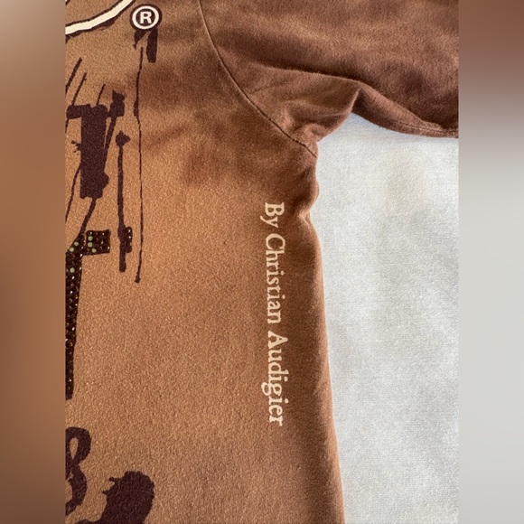 Ed Hardy Brown Skull Graphic Tee - Picture 11 of 15